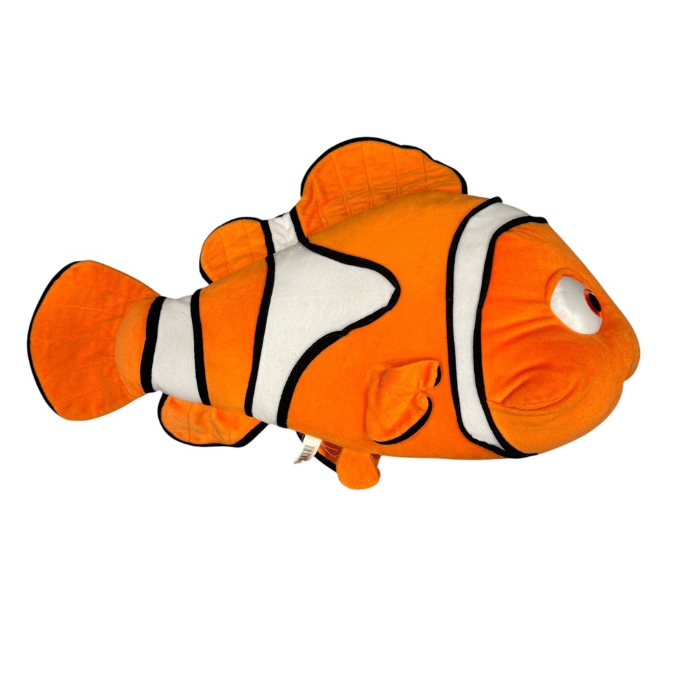 Disney Pixar Finding Nemo Jumbo Plush Hasbro 2002 Orange Large Clownfish Toy